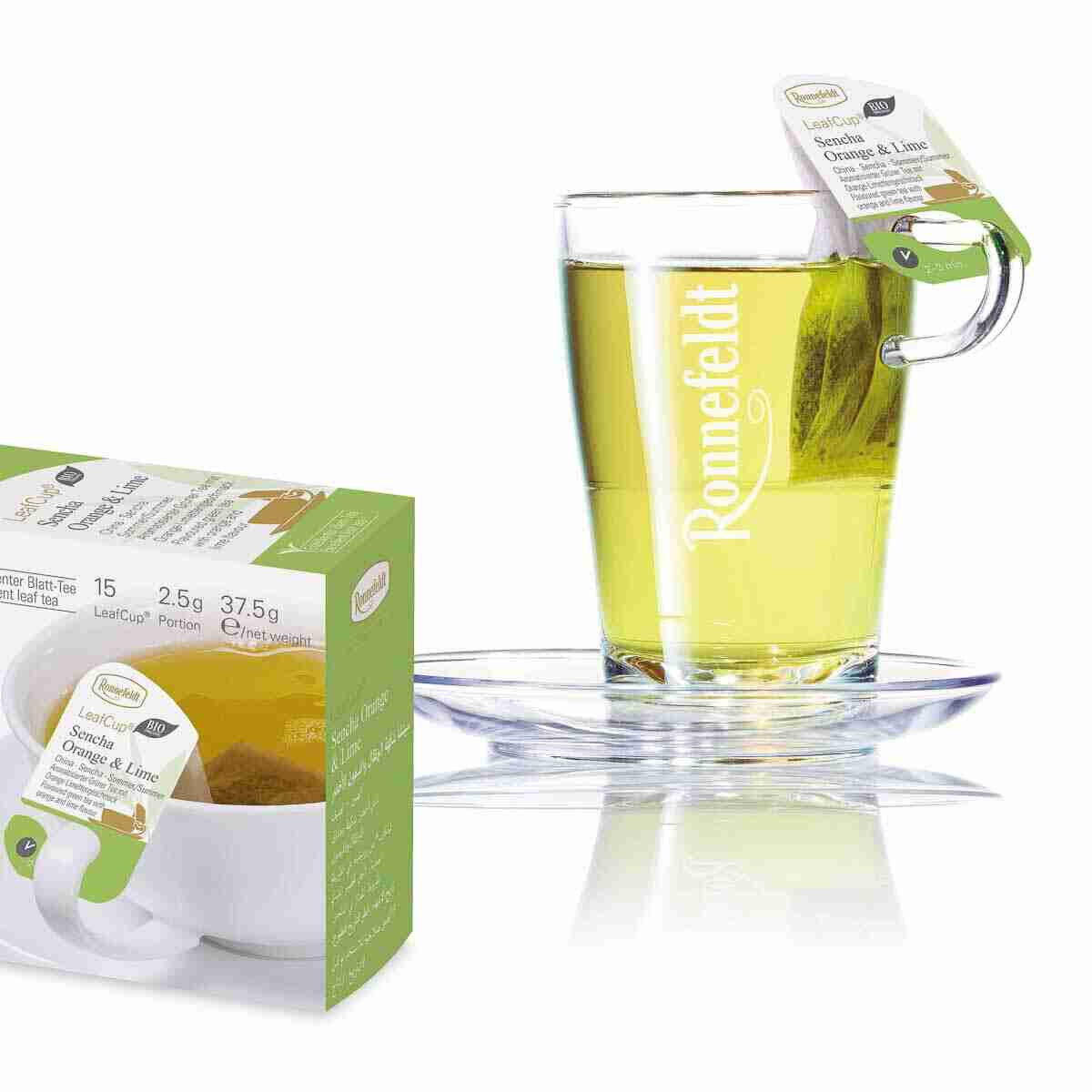 LeafCup® – Sencha Orange & Lime Bio by Ronnefeldt – Premium German Tea