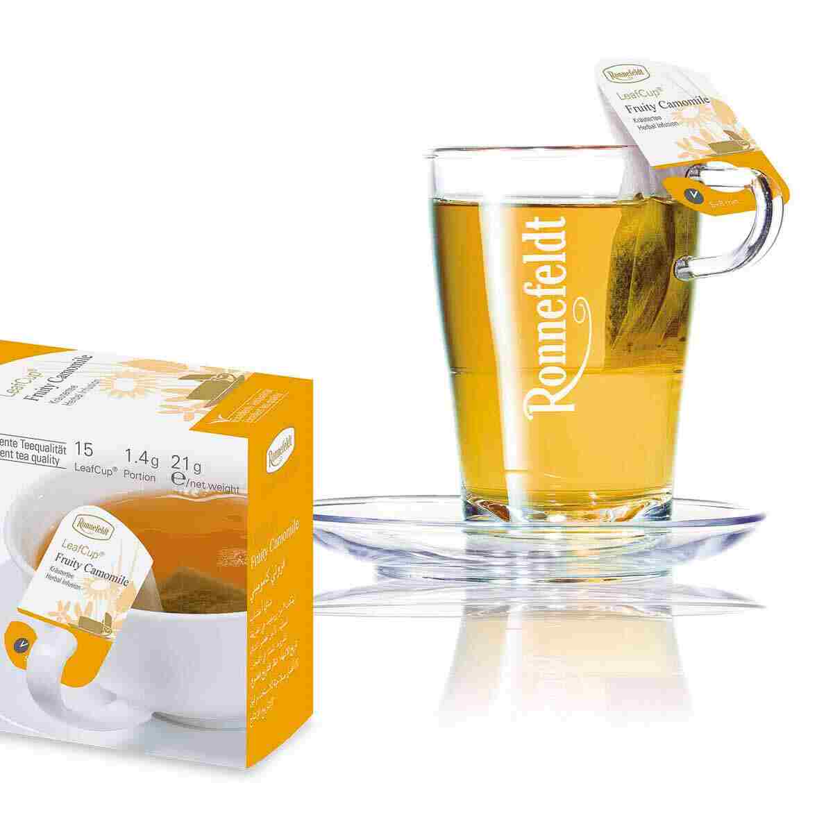 LeafCup® – Fruity Chamomile by Ronnefeldt – Premium German Tea