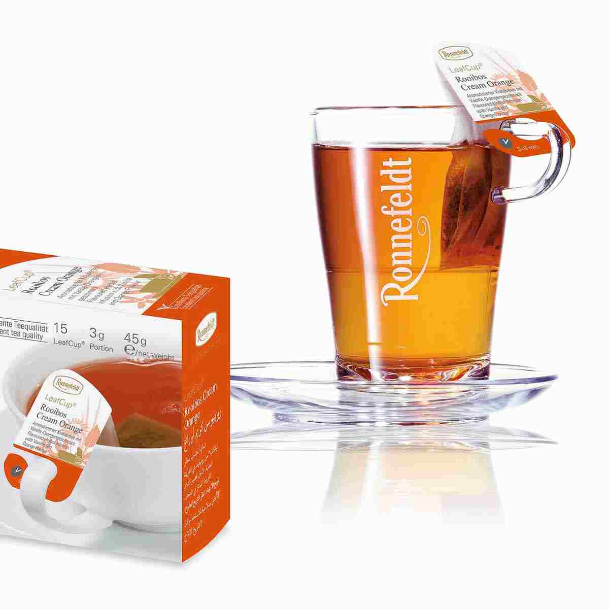LeafCup® – Rooibos Cream Orange by Ronnefeldt – Premium German Tea