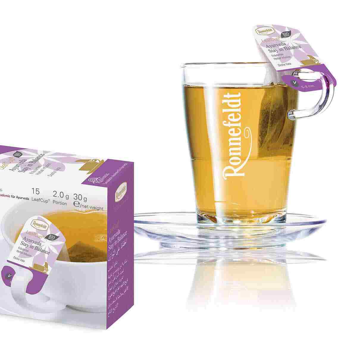 LeafCup® – Ayurveda Stay In Balance Bio by Ronnefeldt – Premium German Tea