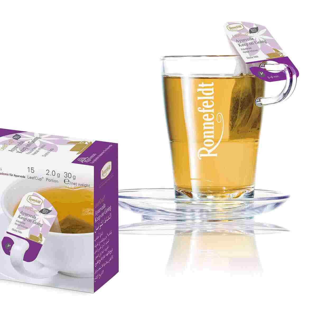 LeafCup® – Ayurveda Keep On Going Bio by Ronnefeldt – Premium German Tea