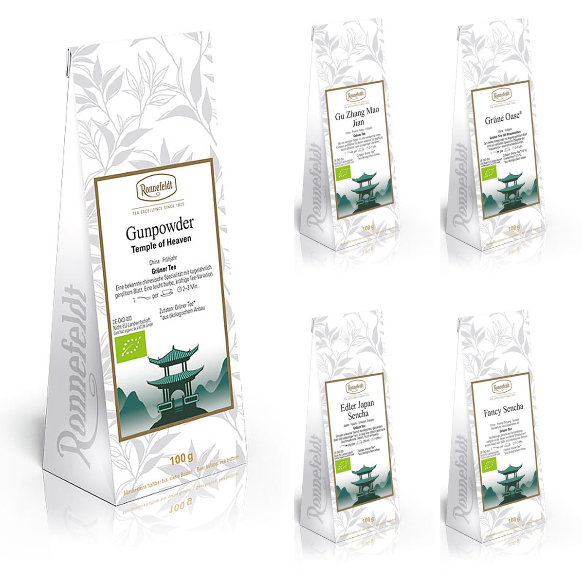 Pure Premium Green Tea 5-Pack Bundle | Ronnefeldt USA