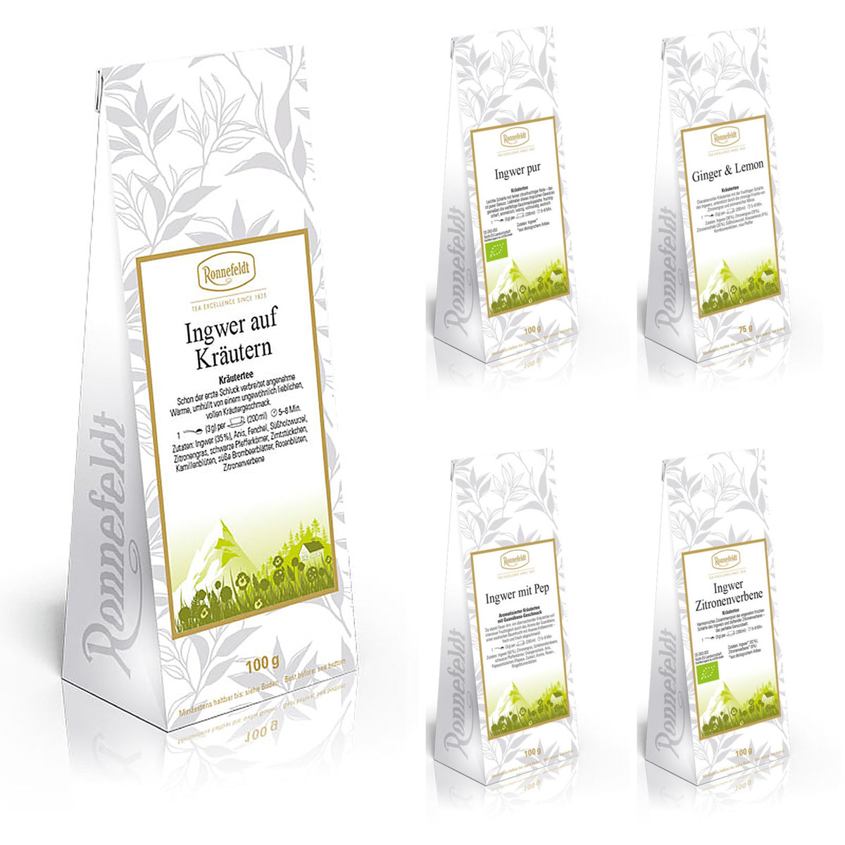 Ginger & Ayurveda Wellness Tea 5-Pack | Ronnefeldt USA