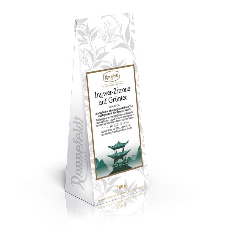 Classic Loose Leaf – Green Tea Ginger Lemon by Ronnefeldt – Premium German Tea