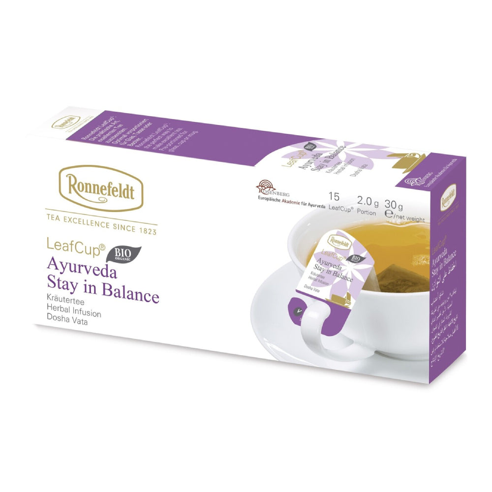 LeafCup® – Ayurveda Stay In Balance Bio by Ronnefeldt – Premium German Tea