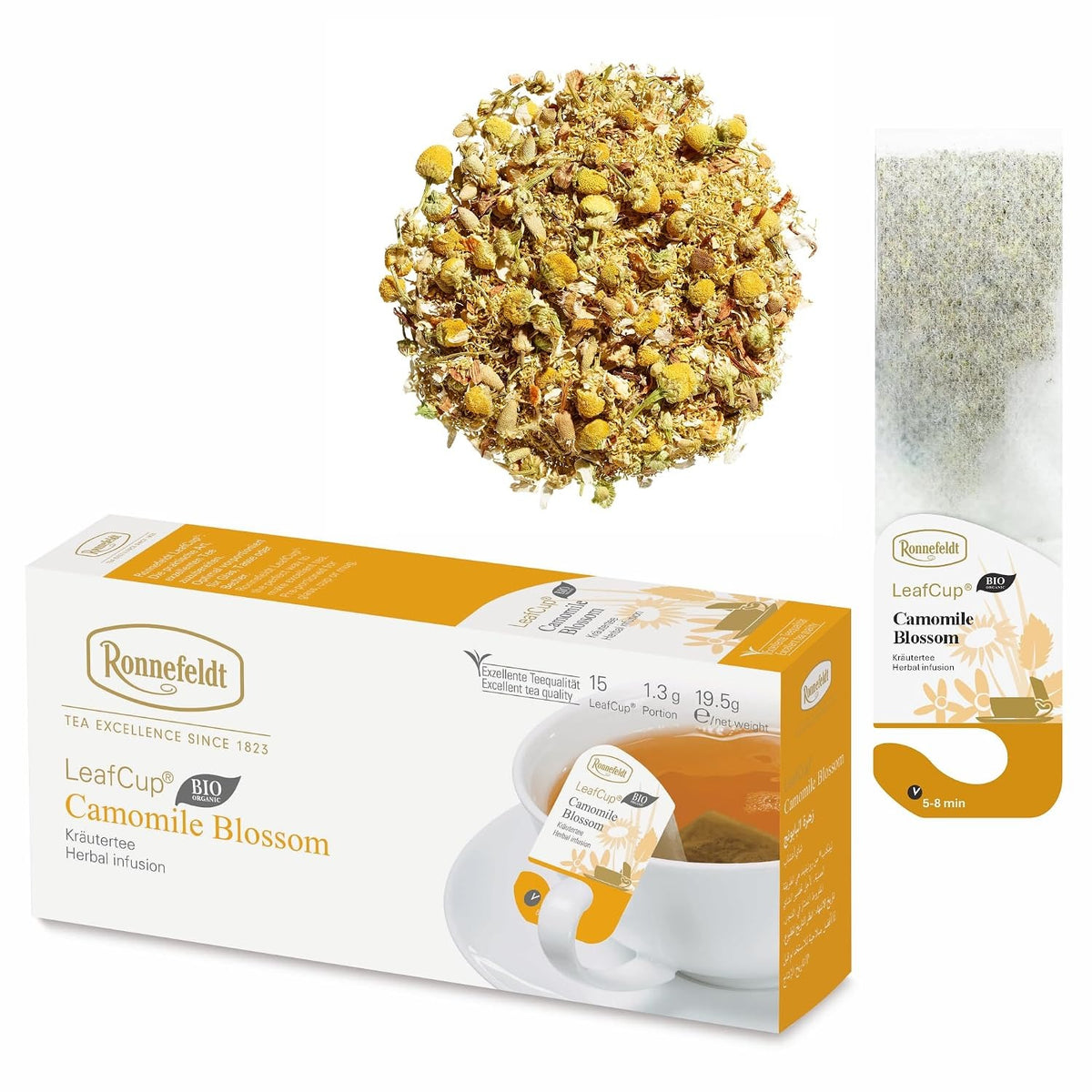 LeafCup® – Chamomile Blossom Bio by Ronnefeldt – Premium German Tea