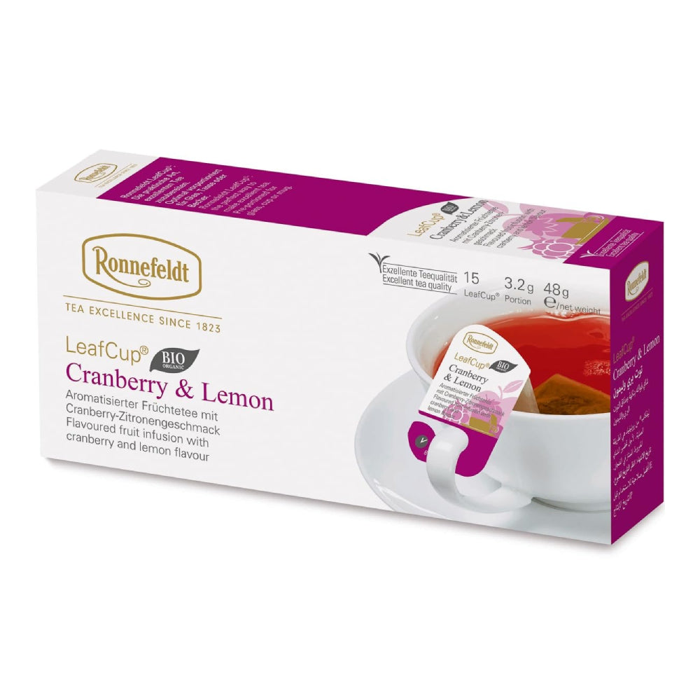 LeafCup® – Cranberry & Lemon Bio by Ronnefeldt – Premium German Tea