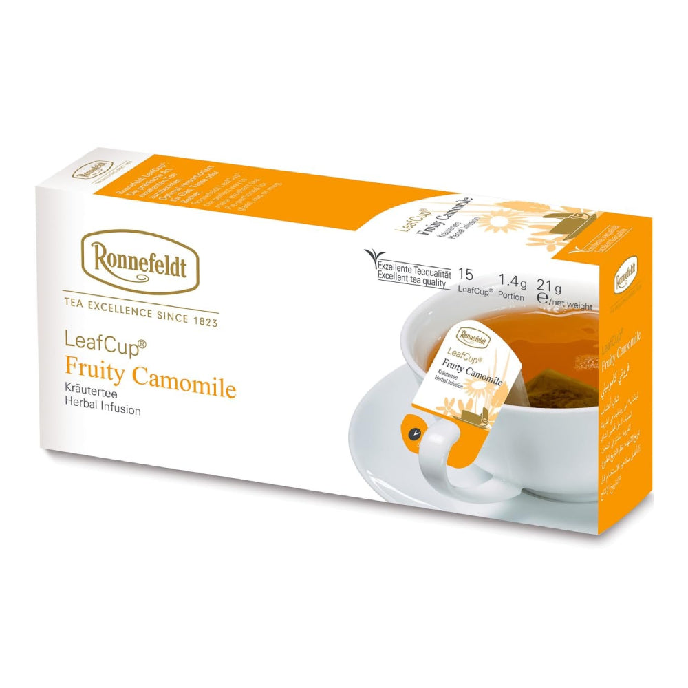LeafCup® – Fruity Chamomile by Ronnefeldt – Premium German Tea