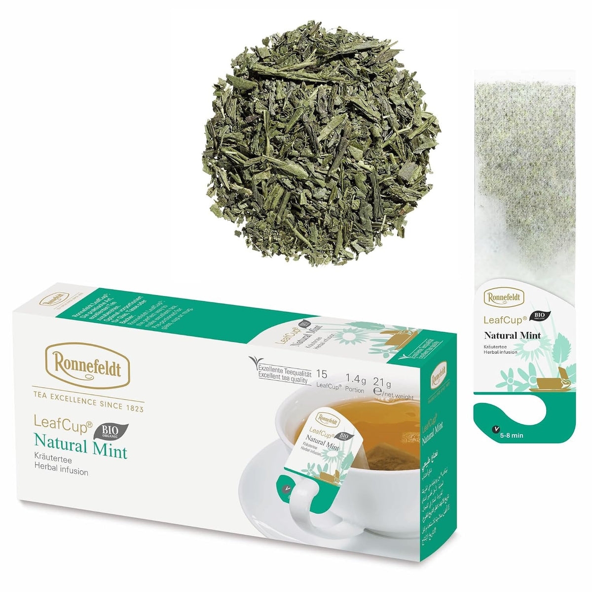 LeafCup® – Natural Mint Bio by Ronnefeldt – Premium German Tea
