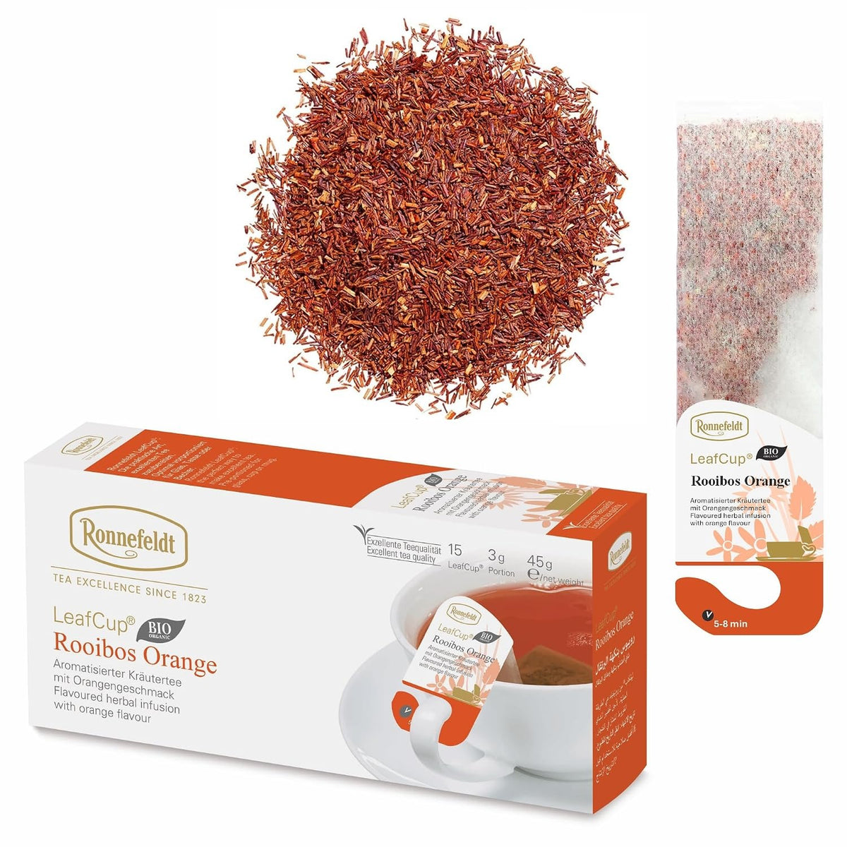 LeafCup® – Rooibos Orange Bio by Ronnefeldt – Premium German Tea