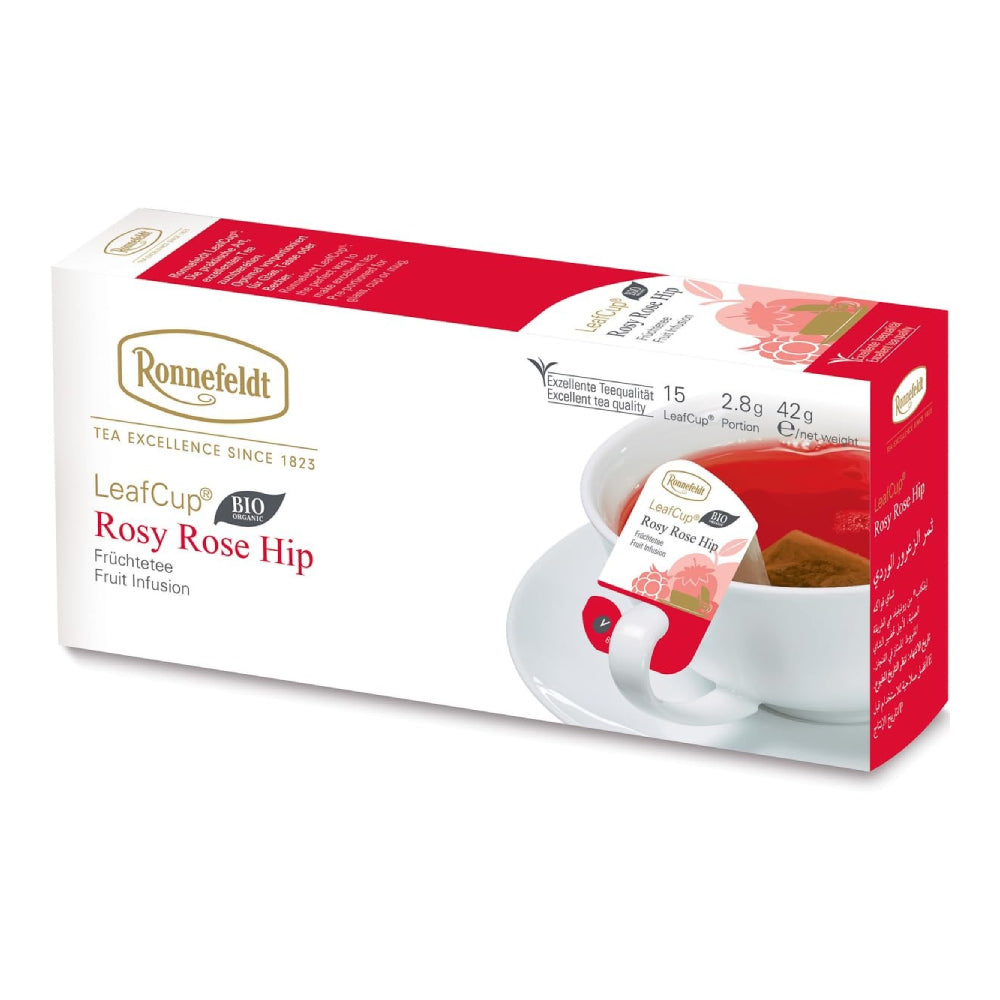 LeafCup® – Rosy Rose Hip Bio by Ronnefeldt – Premium German Tea