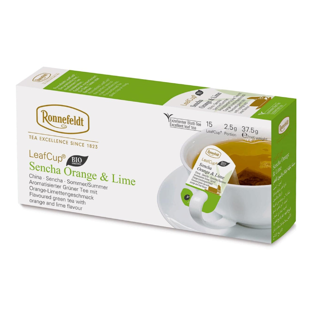 LeafCup® – Sencha Orange & Lime Bio by Ronnefeldt – Premium German Tea