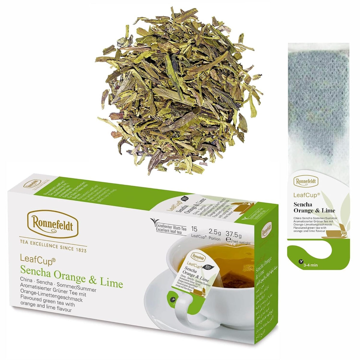 LeafCup® – Sencha Orange & Lime Bio by Ronnefeldt – Premium German Tea