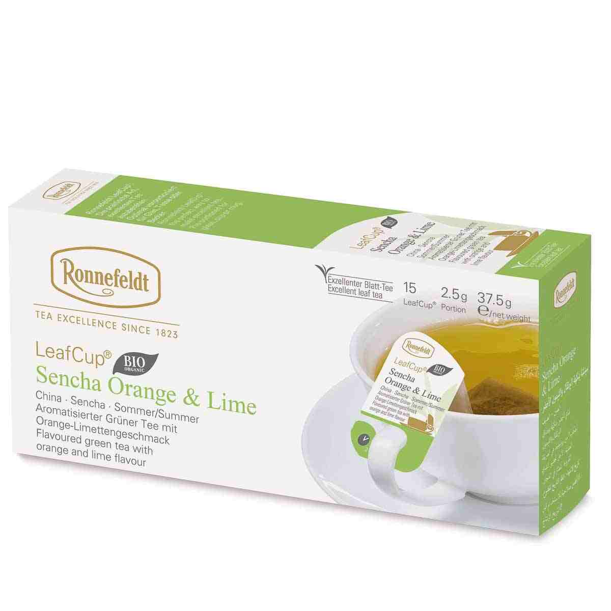 LeafCup SENCHA ORANGE & LIME BIO